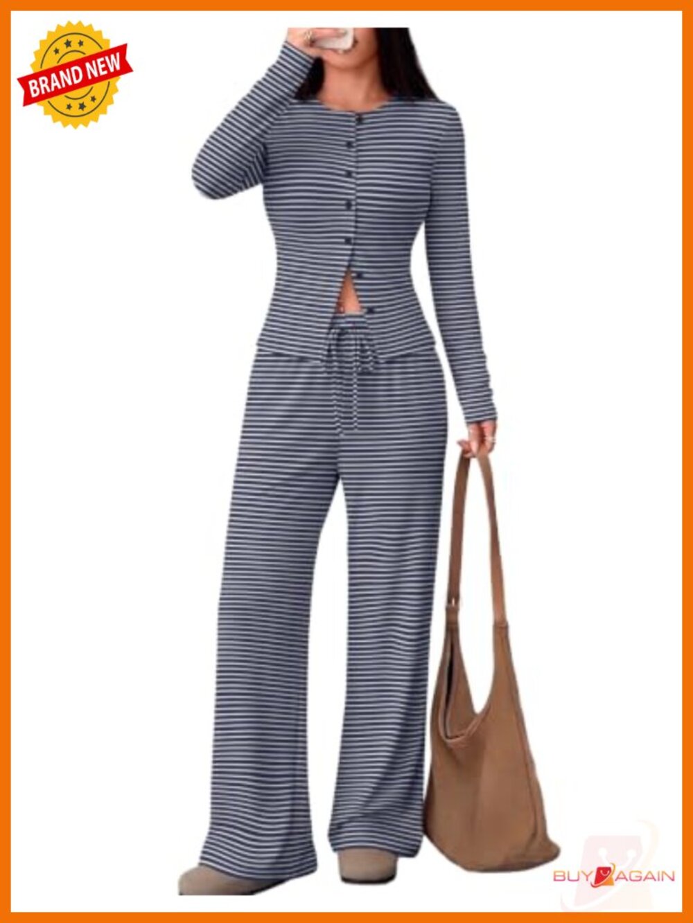 Women's 2 Piece Lounge Set Matching Travel Outfit Long Sleeve